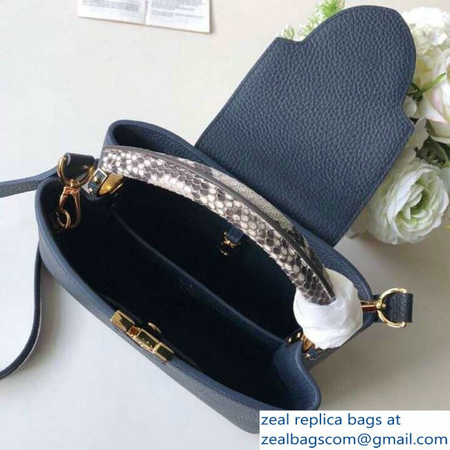 Louis Vuitton Capucines BB Bag Python Handle Bleu Marine - Click Image to Close