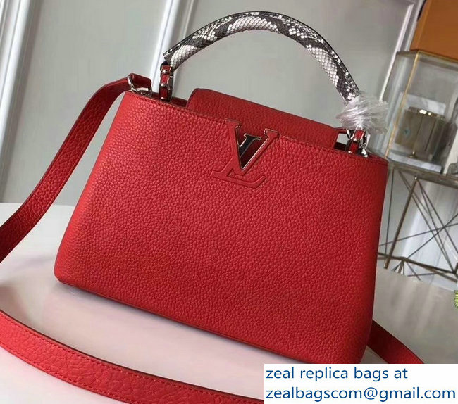 Louis Vuitton Capucines BB Bag Python Handle N92039 Rubis - Click Image to Close