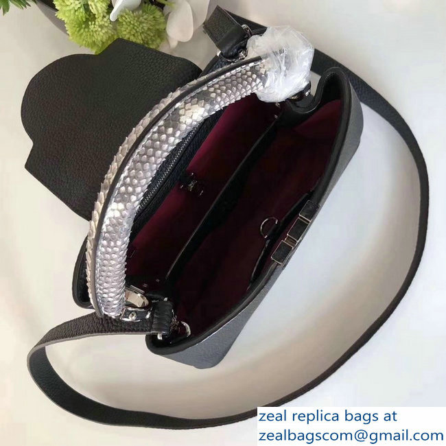 Louis Vuitton Capucines BB Bag Python Handle N92040 Noir