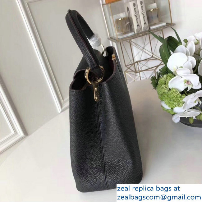 Louis Vuitton Capucines MM Bag M48864 Black/Gold