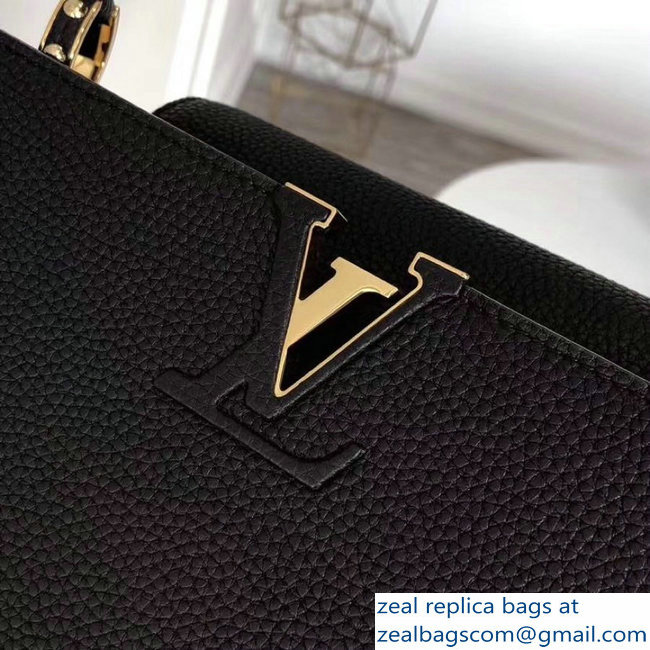 Louis Vuitton Capucines MM Bag M48864 Black/Gold