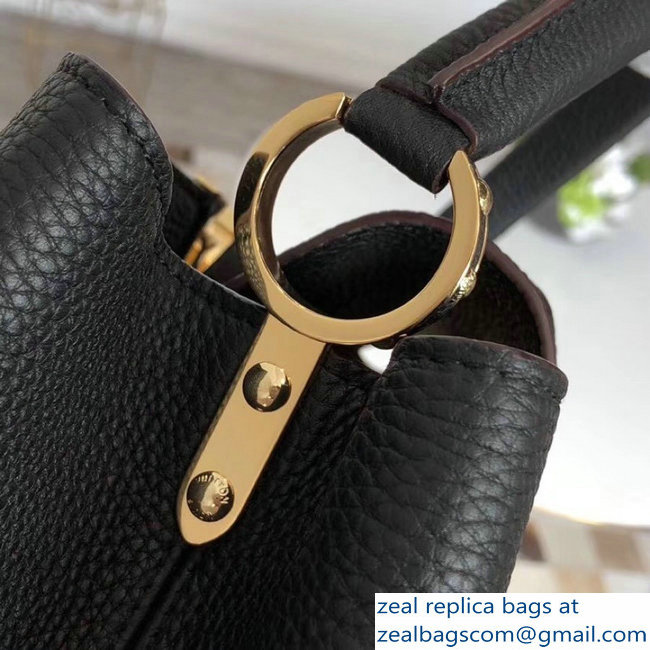 Louis Vuitton Capucines MM Bag M48864 Black/Gold - Click Image to Close