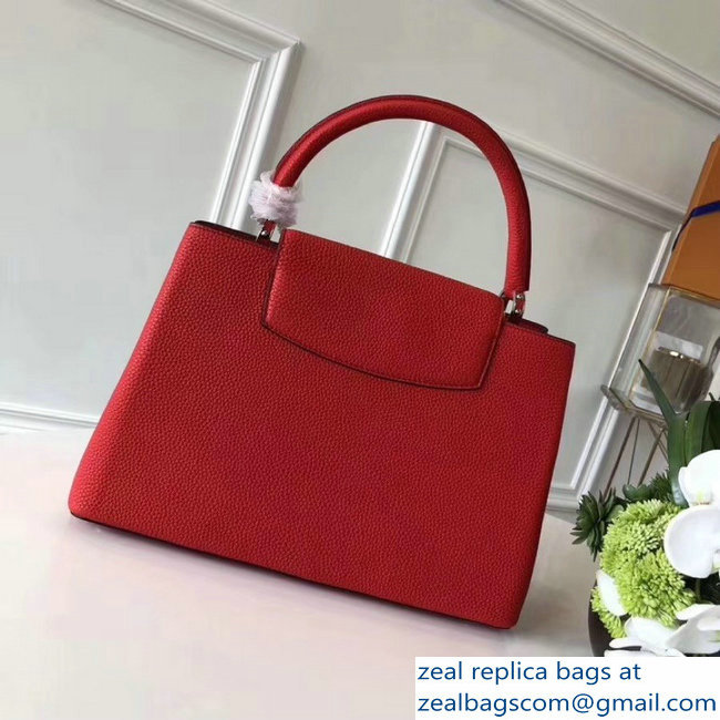 Louis Vuitton Capucines MM Bag M94740 Red/Silver