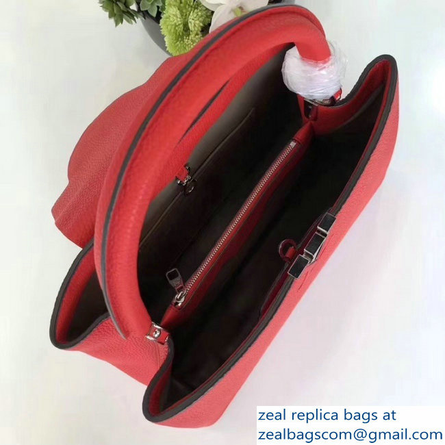 Louis Vuitton Capucines MM Bag M94740 Red/Silver