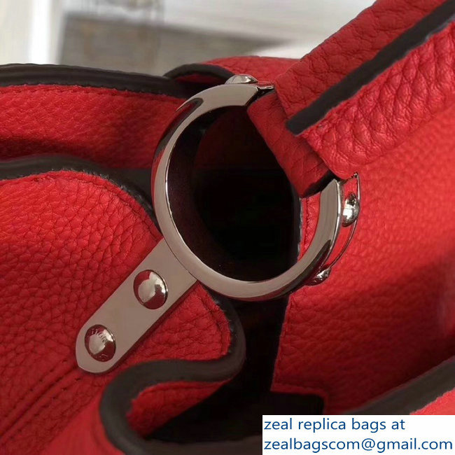 Louis Vuitton Capucines MM Bag M94740 Red/Silver