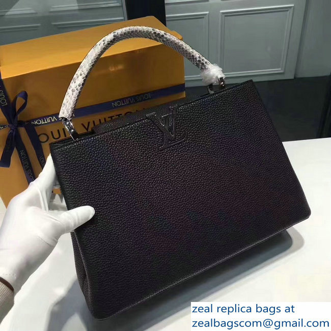 Louis Vuitton Capucines MM Bag Python Handle N91659 Noir - Click Image to Close