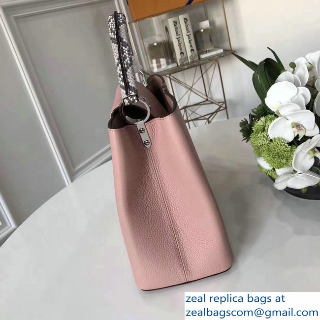 Louis Vuitton Capucines MM Bag Python Handle N91660 Magnolia