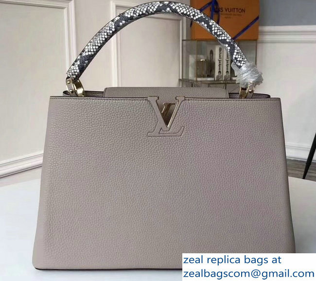 Louis Vuitton Capucines MM Bag Python Handle N91711 Galet - Click Image to Close