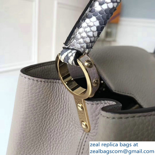 Louis Vuitton Capucines MM Bag Python Handle N91711 Galet