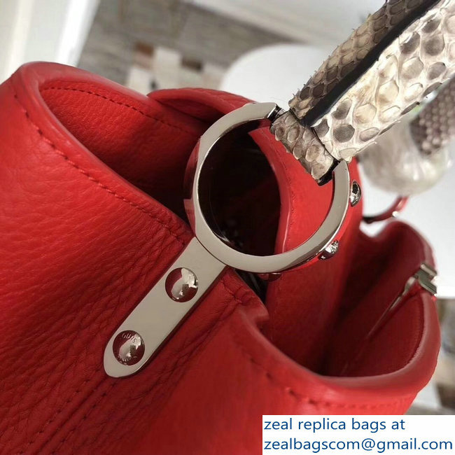 Louis Vuitton Capucines MM Bag Python Handle N91899 Rubis - Click Image to Close