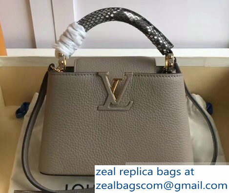 Louis Vuitton Capucines Mini Bag Python Handle Galet - Click Image to Close