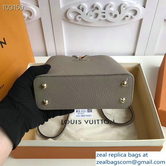 Louis Vuitton Capucines Mini Bag Python Handle Galet