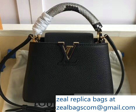 Louis Vuitton Capucines Mini Bag Python Handle Noir - Click Image to Close