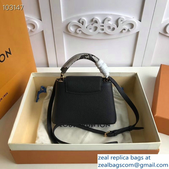 Louis Vuitton Capucines Mini Bag Python Handle Noir