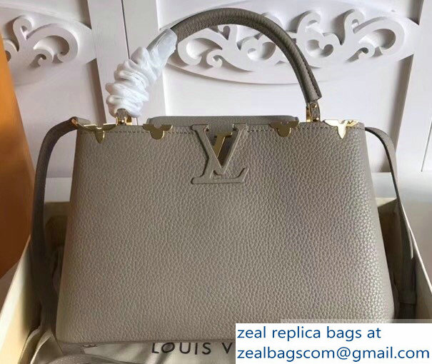 Louis Vuitton Capucines PM Bag Blooms Crown Galet - Click Image to Close
