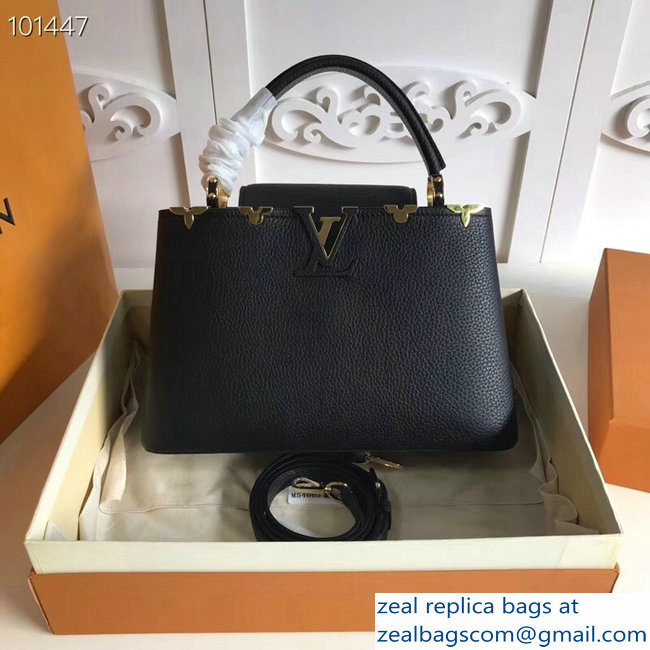 Louis Vuitton Capucines PM Bag Blooms Crown M54663 Black - Click Image to Close