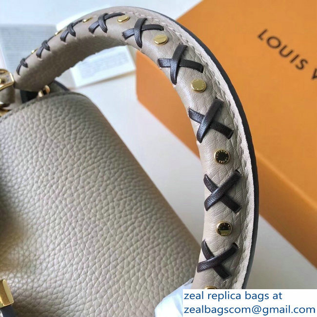 Louis Vuitton Capucines PM Bag Braided Threads Handle Galet
