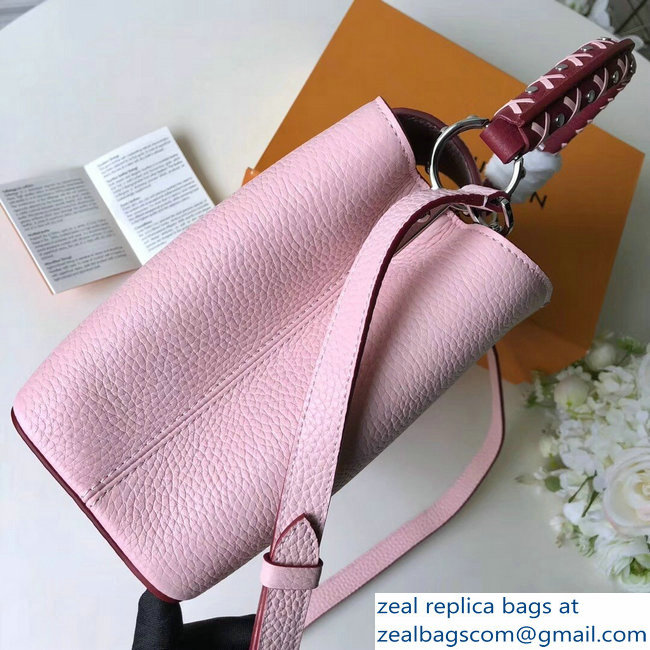 Louis Vuitton Capucines PM Bag Braided Threads Handle M52388 Bubble Gum - Click Image to Close