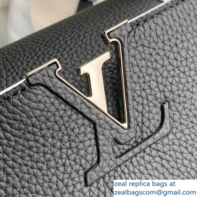 Louis Vuitton Capucines PM Bag Braided Threads Handle M52389 Black - Click Image to Close