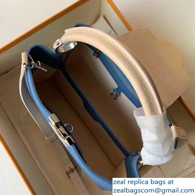 Louis Vuitton Capucines PM Bag Colorblock Bleu Naval