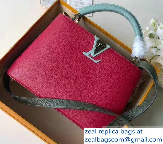 Louis Vuitton Capucines PM Bag Colorblock M51779 Lie de Vin - Click Image to Close