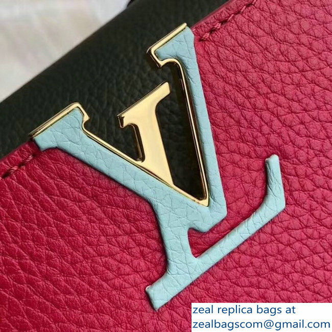 Louis Vuitton Capucines PM Bag Colorblock M51779 Lie de Vin