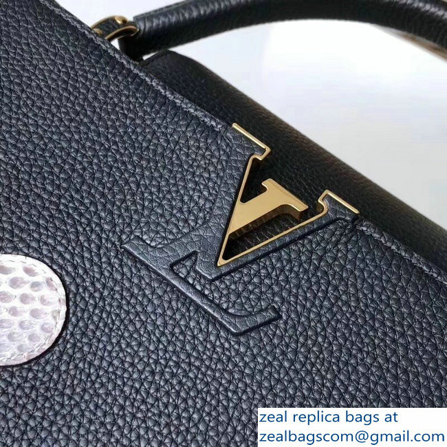 Louis Vuitton Capucines PM Bag Iris Blossom M54696 Black - Click Image to Close