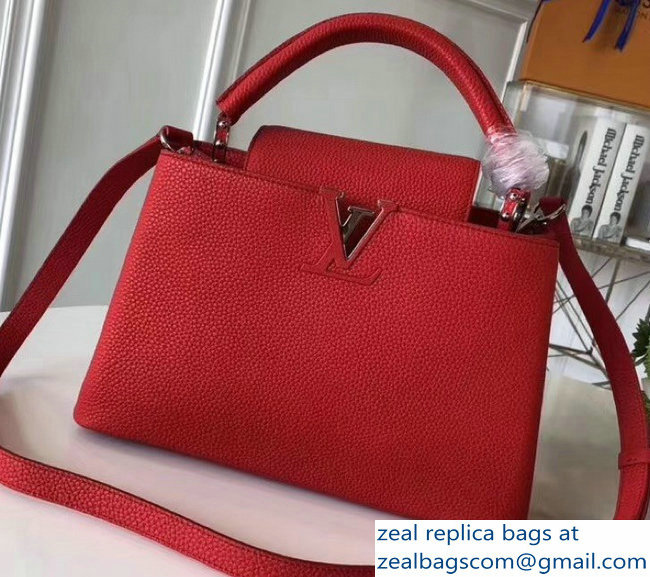 Louis Vuitton Capucines PM Bag M42237 Red/Silver - Click Image to Close