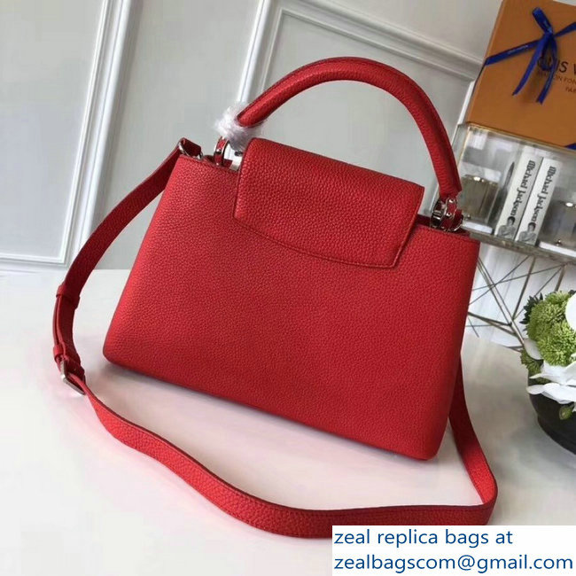 Louis Vuitton Capucines PM Bag M42237 Red/Silver