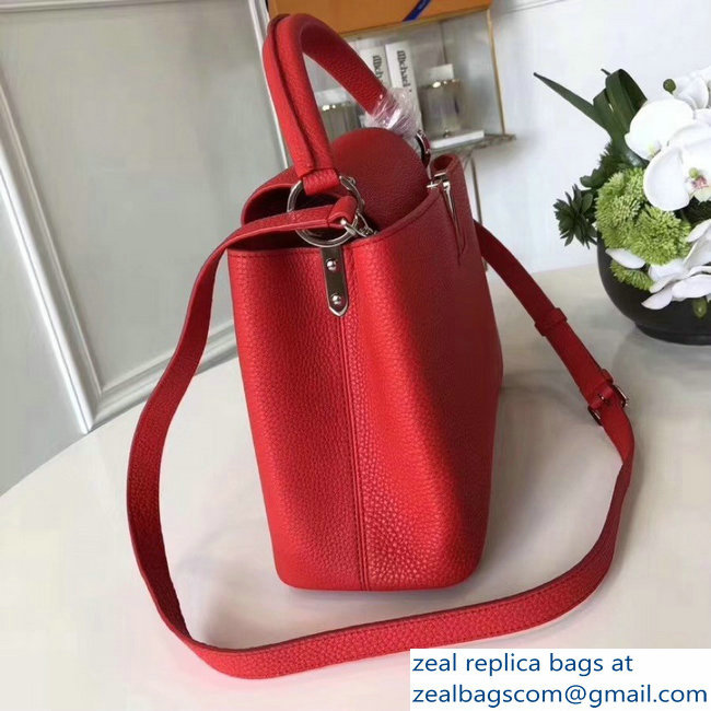 Louis Vuitton Capucines PM Bag M42237 Red/Silver - Click Image to Close
