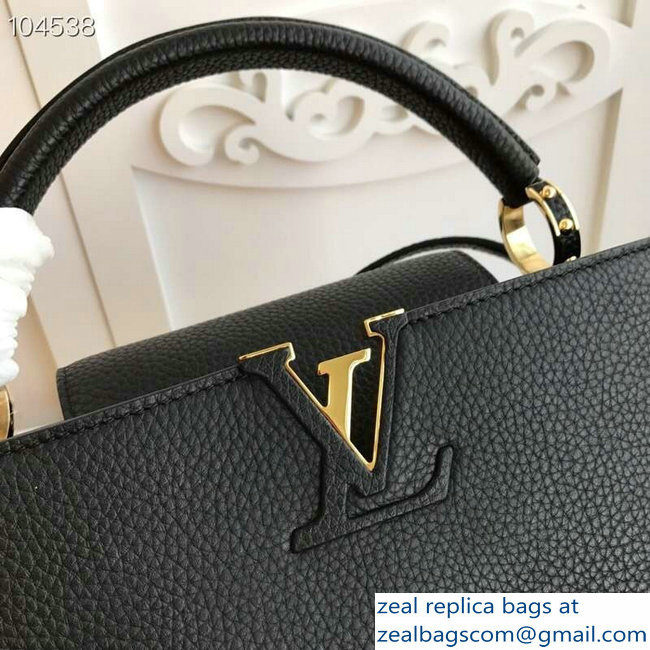 Louis Vuitton Capucines PM Bag M42259 Black/Gold - Click Image to Close