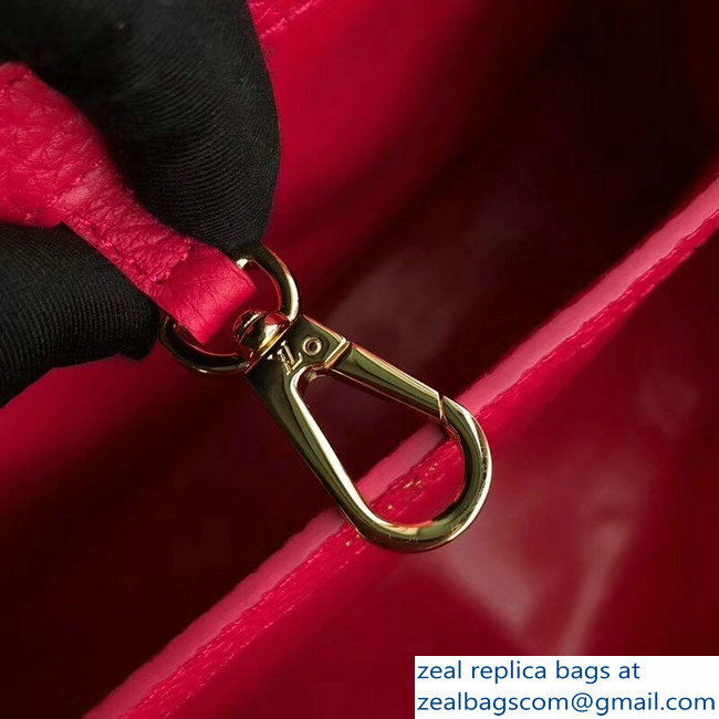 Louis Vuitton Capucines PM Bag Python Handle Framboise
