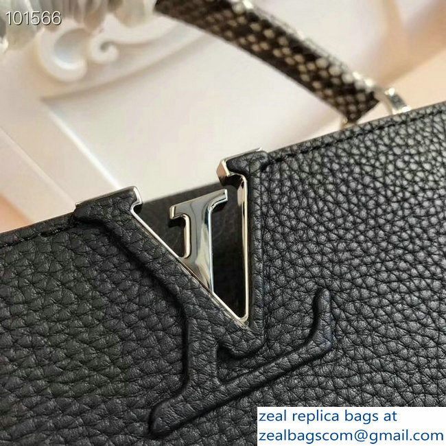 Louis Vuitton Capucines PM Bag Python Handle N92800 Noir
