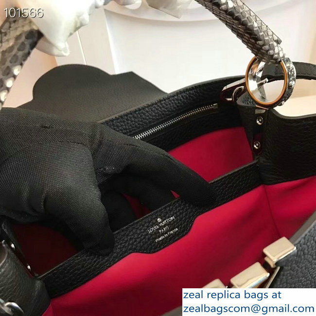 Louis Vuitton Capucines PM Bag Python Handle N92800 Noir