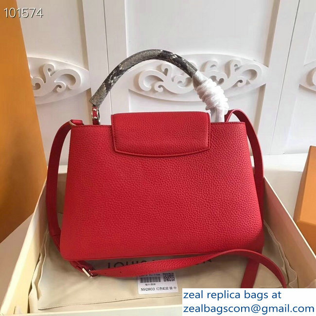 Louis Vuitton Capucines PM Bag Python Handle N92803 Rubis - Click Image to Close