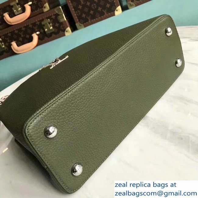 Louis Vuitton Capucines PM Bag Python Handle N93799 Army Green - Click Image to Close