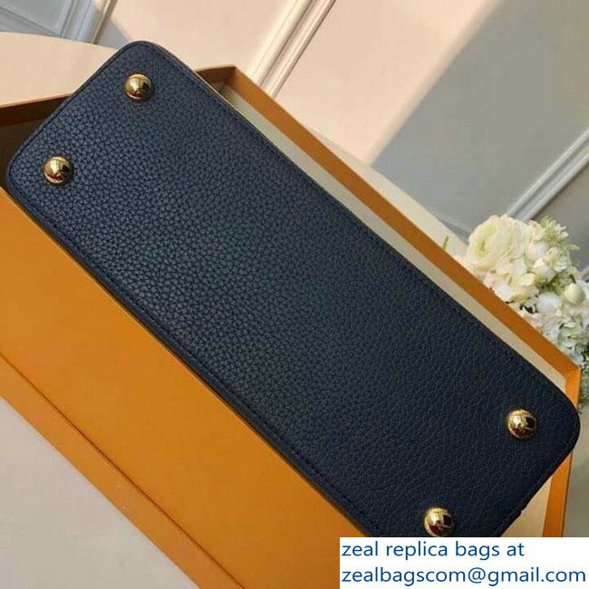 Louis Vuitton Capucines PM Bag Python Handle N94100 Bleu Marine