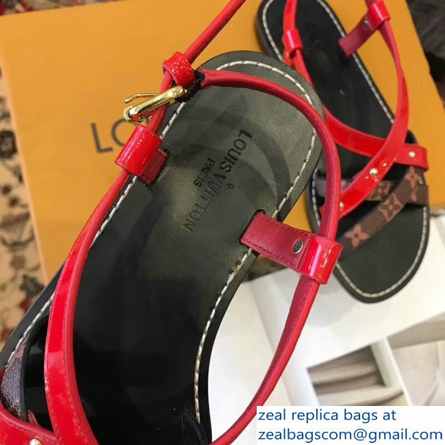 Louis Vuitton Carimbo Flat Sandals Red 2019