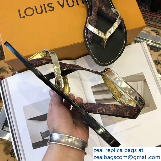 Louis Vuitton City Break Flat Sandals Light Gold 2019