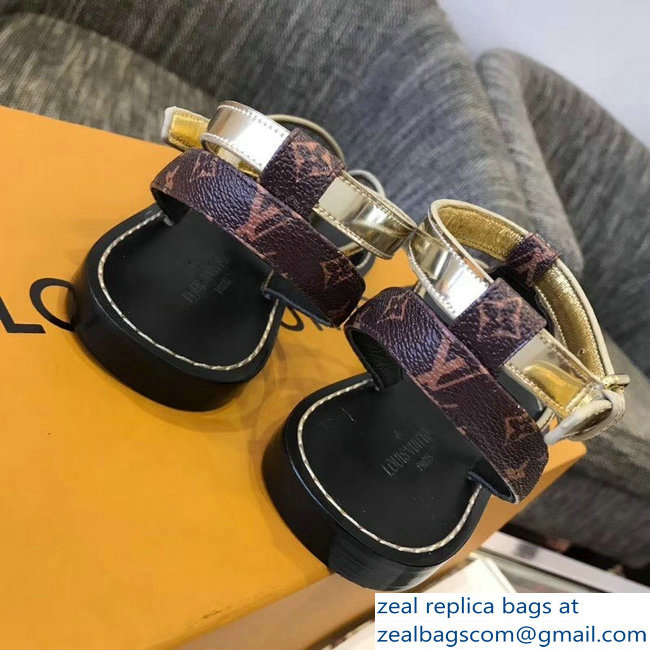 Louis Vuitton City Break Flat Sandals Light Gold 2019 - Click Image to Close