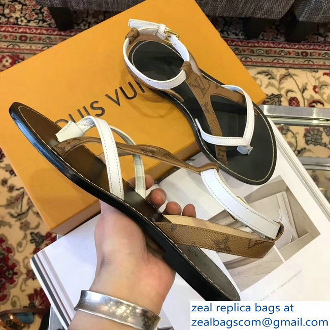 Louis Vuitton City Break Flat Sandals White 2019 - Click Image to Close