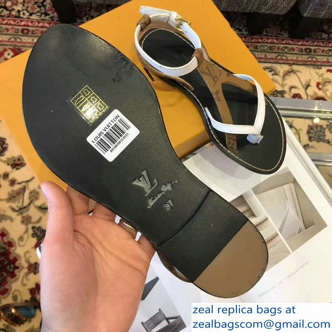 Louis Vuitton City Break Flat Sandals White 2019 - Click Image to Close