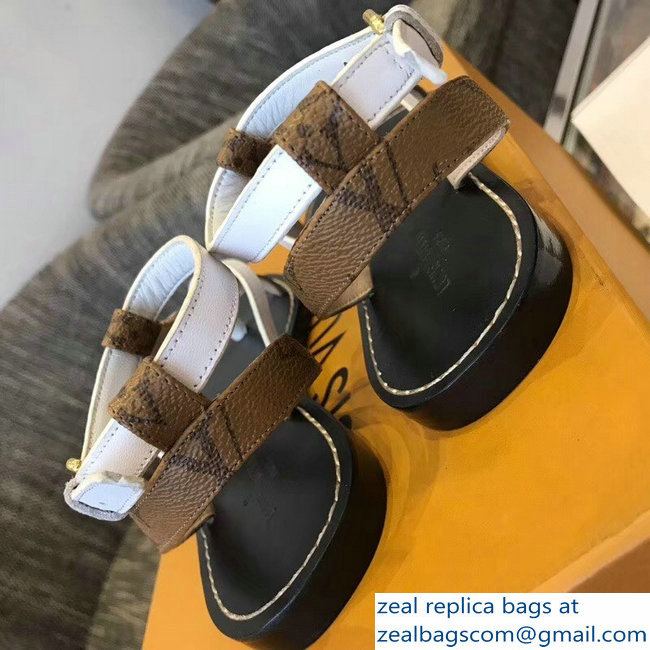 Louis Vuitton City Break Flat Sandals White 2019 - Click Image to Close