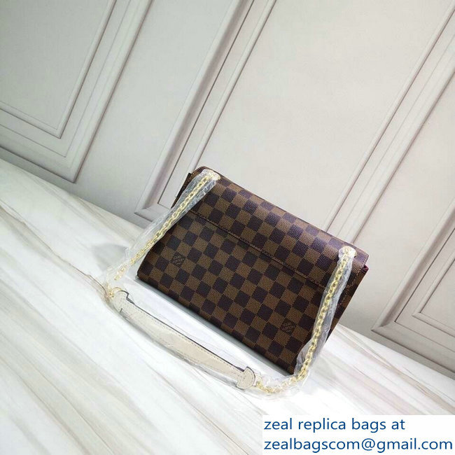 Louis Vuitton Damier Ebene Canvas Vavin PM Chain Bag N40109 Bordeaux 2019 - Click Image to Close