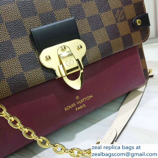 Louis Vuitton Damier Ebene Canvas Vavin PM Chain Bag N40109 Bordeaux 2019