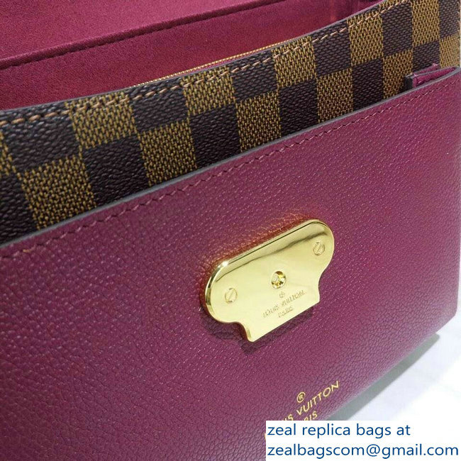 Louis Vuitton Damier Ebene Canvas Vavin PM Chain Bag N40109 Bordeaux 2019 - Click Image to Close