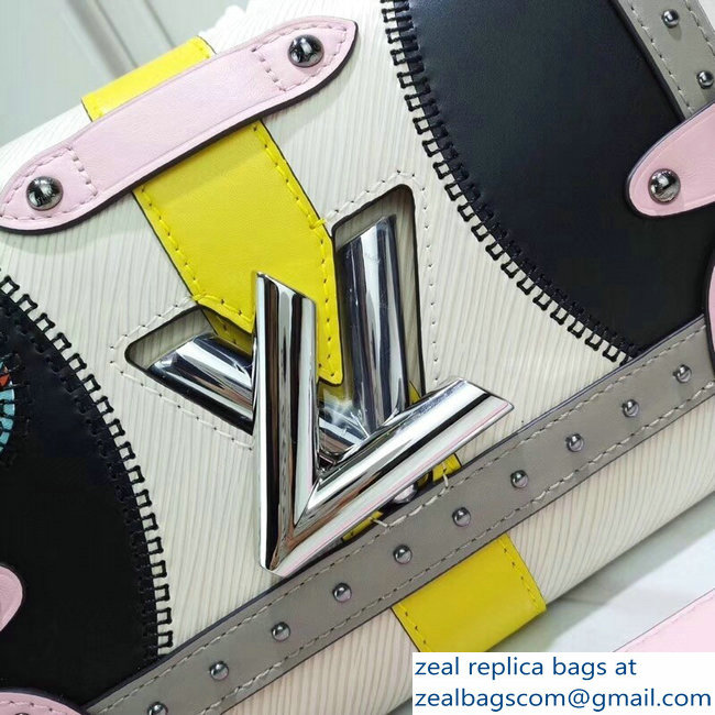 Louis Vuitton EPI Leather Twist MM Bag Studded Creamy 2019