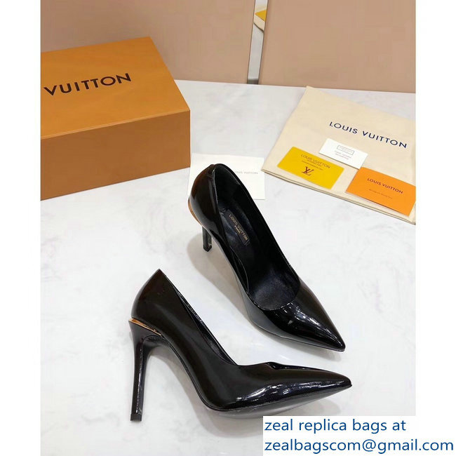 Louis Vuitton Heel 10.5cm Eyeline Pumps Patent Black 2019