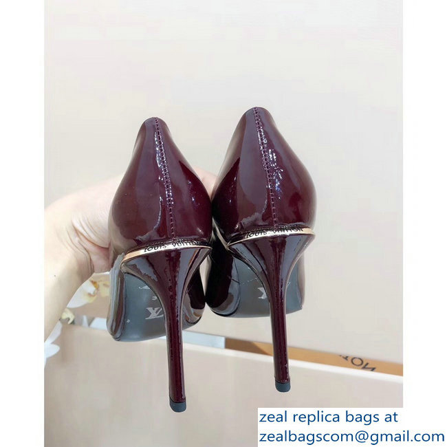 Louis Vuitton Heel 10.5cm Eyeline Pumps Patent Burgundy 2019