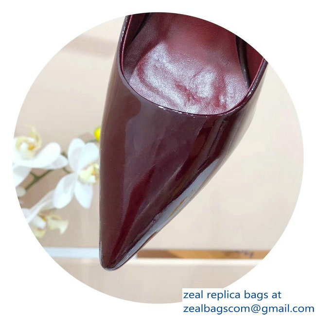 Louis Vuitton Heel 10.5cm Eyeline Pumps Patent Burgundy 2019